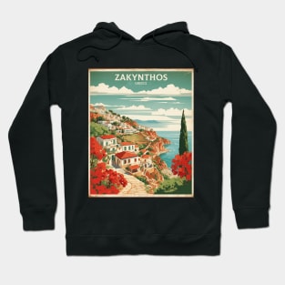 Zakunthos Greece Tourism Vintage Poster Hoodie